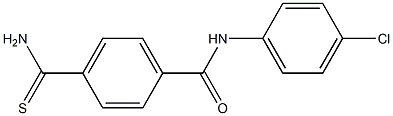 4-(aminocarbonothioyl)-N-(4-chlorophenyl)benzamide Struktur