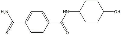 4-(aminocarbonothioyl)-N-(4-hydroxycyclohexyl)benzamide Struktur