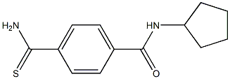 4-(aminocarbonothioyl)-N-cyclopentylbenzamide Struktur