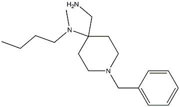 4-(aminomethyl)-1-benzyl-N-butyl-N-methylpiperidin-4-amine Structure