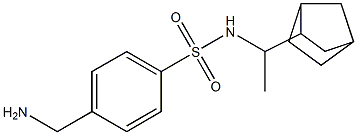 4-(aminomethyl)-N-(1-{bicyclo[2.2.1]heptan-2-yl}ethyl)benzene-1-sulfonamide 化学構造式