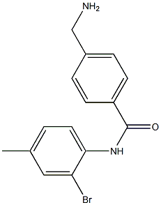 4-(aminomethyl)-N-(2-bromo-4-methylphenyl)benzamide 结构式