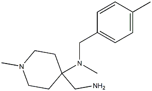 4-(aminomethyl)-N,1-dimethyl-N-[(4-methylphenyl)methyl]piperidin-4-amine Struktur