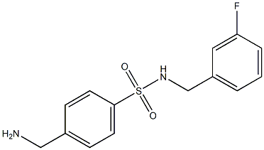 4-(aminomethyl)-N-[(3-fluorophenyl)methyl]benzene-1-sulfonamide