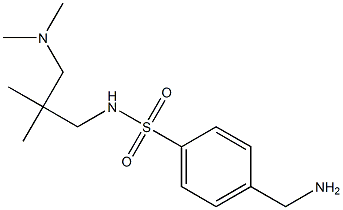 4-(aminomethyl)-N-{2-[(dimethylamino)methyl]-2-methylpropyl}benzene-1-sulfonamide 结构式