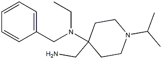 4-(aminomethyl)-N-benzyl-N-ethyl-1-(propan-2-yl)piperidin-4-amine,,结构式