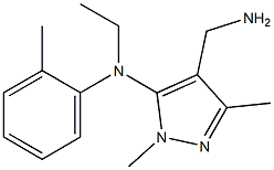4-(aminomethyl)-N-ethyl-1,3-dimethyl-N-(2-methylphenyl)-1H-pyrazol-5-amine Struktur