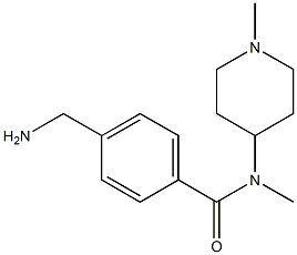 4-(aminomethyl)-N-methyl-N-(1-methylpiperidin-4-yl)benzamide,,结构式