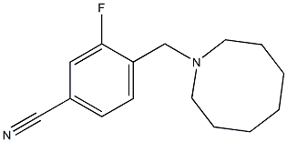 4-(azocan-1-ylmethyl)-3-fluorobenzonitrile,,结构式