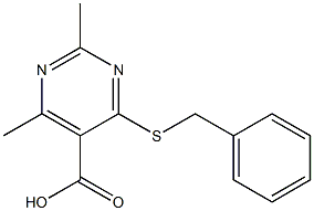 4-(benzylthio)-2,6-dimethylpyrimidine-5-carboxylic acid 结构式