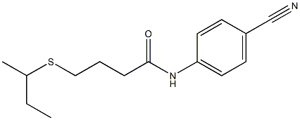  4-(butan-2-ylsulfanyl)-N-(4-cyanophenyl)butanamide