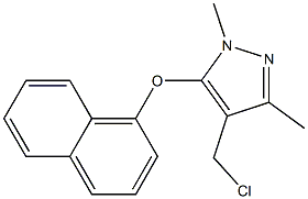 4-(chloromethyl)-1,3-dimethyl-5-(naphthalen-1-yloxy)-1H-pyrazole Structure