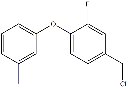 4-(chloromethyl)-2-fluoro-1-(3-methylphenoxy)benzene,,结构式