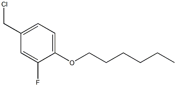4-(chloromethyl)-2-fluoro-1-(hexyloxy)benzene,,结构式
