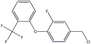 4-(chloromethyl)-2-fluoro-1-[2-(trifluoromethyl)phenoxy]benzene,,结构式