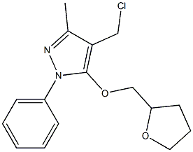 4-(chloromethyl)-3-methyl-5-(oxolan-2-ylmethoxy)-1-phenyl-1H-pyrazole