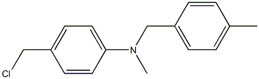 4-(chloromethyl)-N-methyl-N-[(4-methylphenyl)methyl]aniline,,结构式