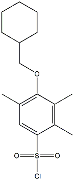 4-(cyclohexylmethoxy)-2,3,5-trimethylbenzene-1-sulfonyl chloride 化学構造式