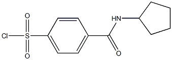 4-(cyclopentylcarbamoyl)benzene-1-sulfonyl chloride,,结构式