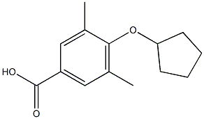 4-(cyclopentyloxy)-3,5-dimethylbenzoic acid Structure