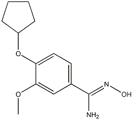 4-(cyclopentyloxy)-N'-hydroxy-3-methoxybenzenecarboximidamide Struktur