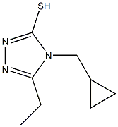 4-(cyclopropylmethyl)-5-ethyl-4H-1,2,4-triazole-3-thiol 化学構造式