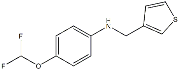 4-(difluoromethoxy)-N-(thiophen-3-ylmethyl)aniline,,结构式