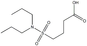 4-(dipropylsulfamoyl)butanoic acid 化学構造式