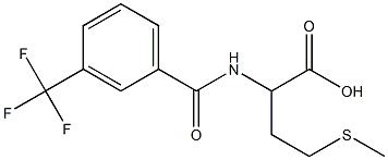 4-(methylsulfanyl)-2-{[3-(trifluoromethyl)phenyl]formamido}butanoic acid Struktur