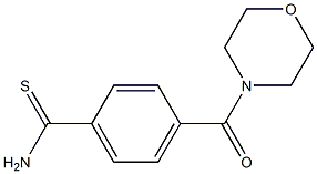 4-(morpholin-4-ylcarbonyl)benzenecarbothioamide 化学構造式