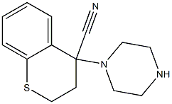 4-(piperazin-1-yl)-3,4-dihydro-2H-1-benzothiopyran-4-carbonitrile Structure