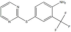 4-(pyrimidin-2-ylsulfanyl)-2-(trifluoromethyl)aniline,,结构式