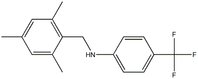 4-(trifluoromethyl)-N-[(2,4,6-trimethylphenyl)methyl]aniline 结构式