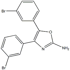 4,5-bis(3-bromophenyl)-1,3-oxazol-2-amine 结构式