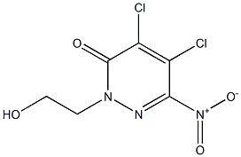 4,5-dichloro-2-(2-hydroxyethyl)-6-nitropyridazin-3(2H)-one,,结构式