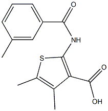 4,5-dimethyl-2-[(3-methylbenzoyl)amino]thiophene-3-carboxylic acid