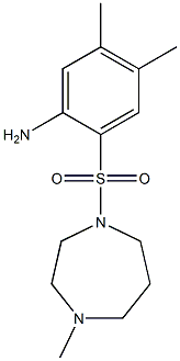 4,5-dimethyl-2-[(4-methyl-1,4-diazepane-1-)sulfonyl]aniline 结构式