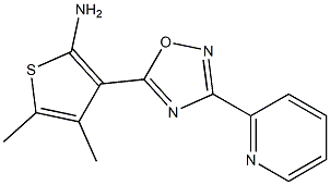 4,5-dimethyl-3-[3-(pyridin-2-yl)-1,2,4-oxadiazol-5-yl]thiophen-2-amine 结构式