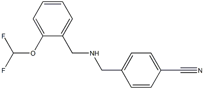 4-[({[2-(difluoromethoxy)phenyl]methyl}amino)methyl]benzonitrile,,结构式