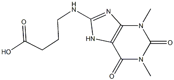 4-[(1,3-dimethyl-2,6-dioxo-2,3,6,7-tetrahydro-1H-purin-8-yl)amino]butanoic acid,,结构式