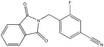 4-[(1,3-dioxo-1,3-dihydro-2H-isoindol-2-yl)methyl]-3-fluorobenzonitrile Struktur