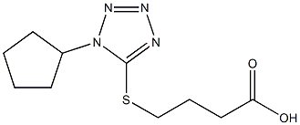 4-[(1-cyclopentyl-1H-1,2,3,4-tetrazol-5-yl)sulfanyl]butanoic acid|