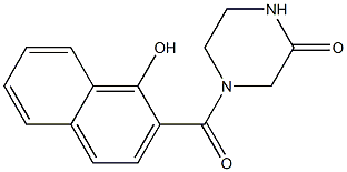 4-[(1-hydroxynaphthalen-2-yl)carbonyl]piperazin-2-one Structure