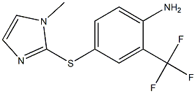 4-[(1-methyl-1H-imidazol-2-yl)sulfanyl]-2-(trifluoromethyl)aniline 化学構造式