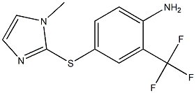 4-[(1-methyl-1H-imidazol-2-yl)sulfanyl]-2-(trifluoromethyl)aniline 结构式