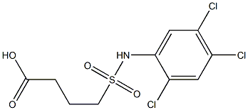 4-[(2,4,5-trichlorophenyl)sulfamoyl]butanoic acid Structure