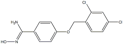 4-[(2,4-dichlorophenyl)methoxy]-N'-hydroxybenzene-1-carboximidamide Struktur