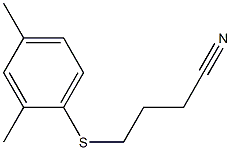 4-[(2,4-dimethylphenyl)sulfanyl]butanenitrile,,结构式