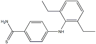 4-[(2,6-diethylphenyl)amino]benzene-1-carbothioamide,,结构式