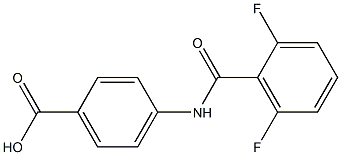 4-[(2,6-difluorobenzene)amido]benzoic acid Struktur